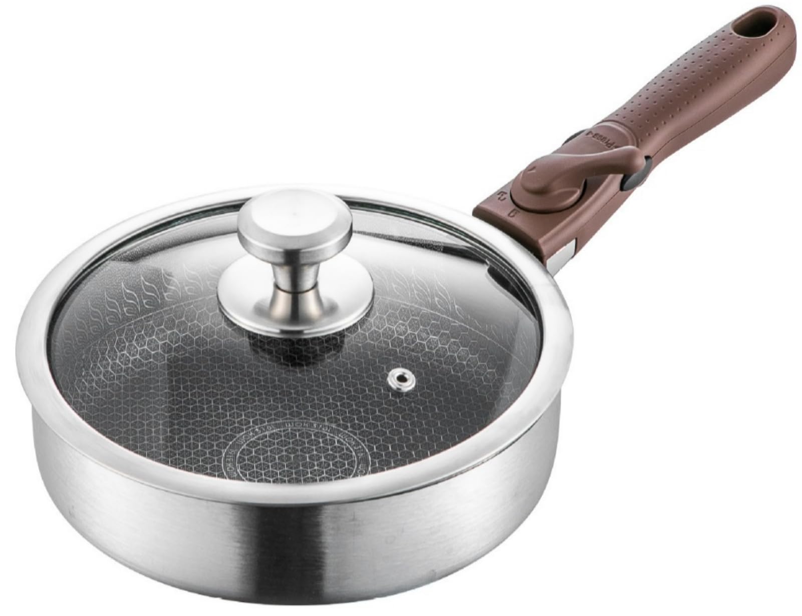 Amazon｜Lake key フライパン 片手鍋 20cm 取っ手が取れる ih対応 有害